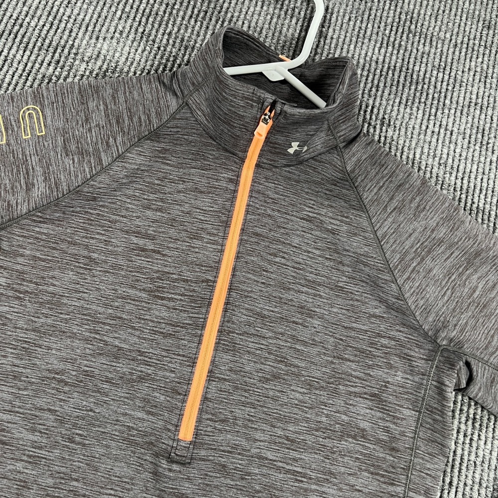 Under Armour Pullover Sweatshirt Womens Large Gray Cold Gear 1/4 Zip Fitted